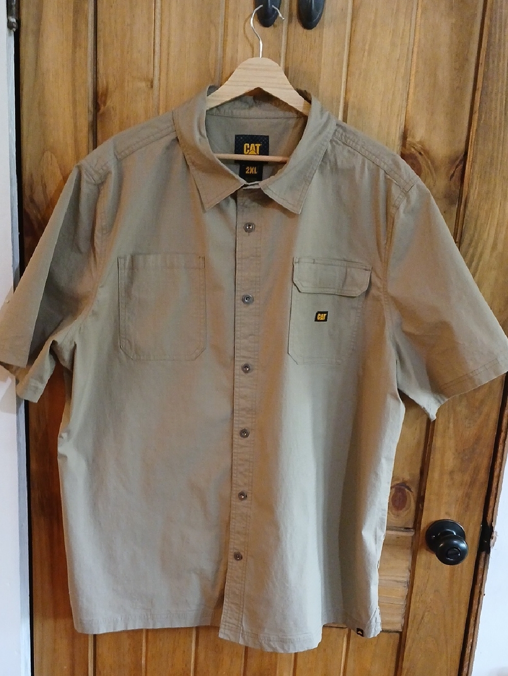Caterpillar Button Front Wor Shirt - 2XL